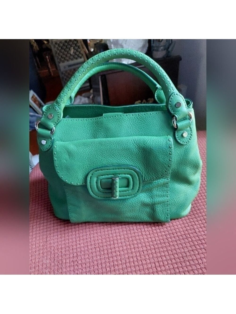 Elie Tahari Green Satchel Bag